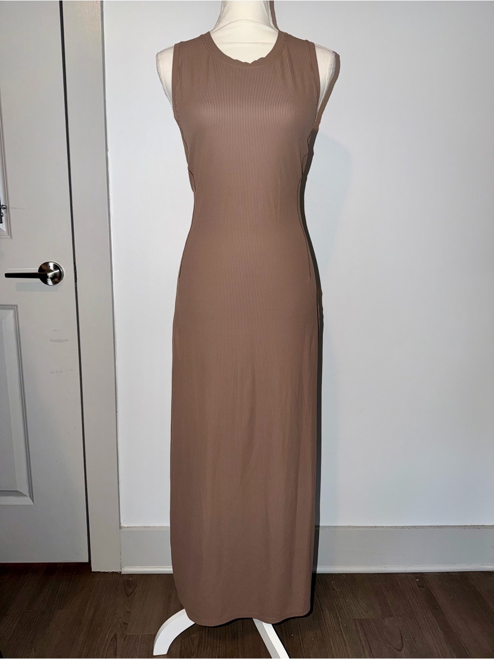 Lululemon W1EA5S 8/10 All Aligned Ribbed Midi Dress Nulu